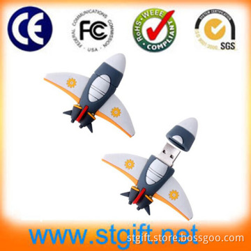 Promotional Gift Simulation Mini Airplane USB Flash Disk Christmas Ornament